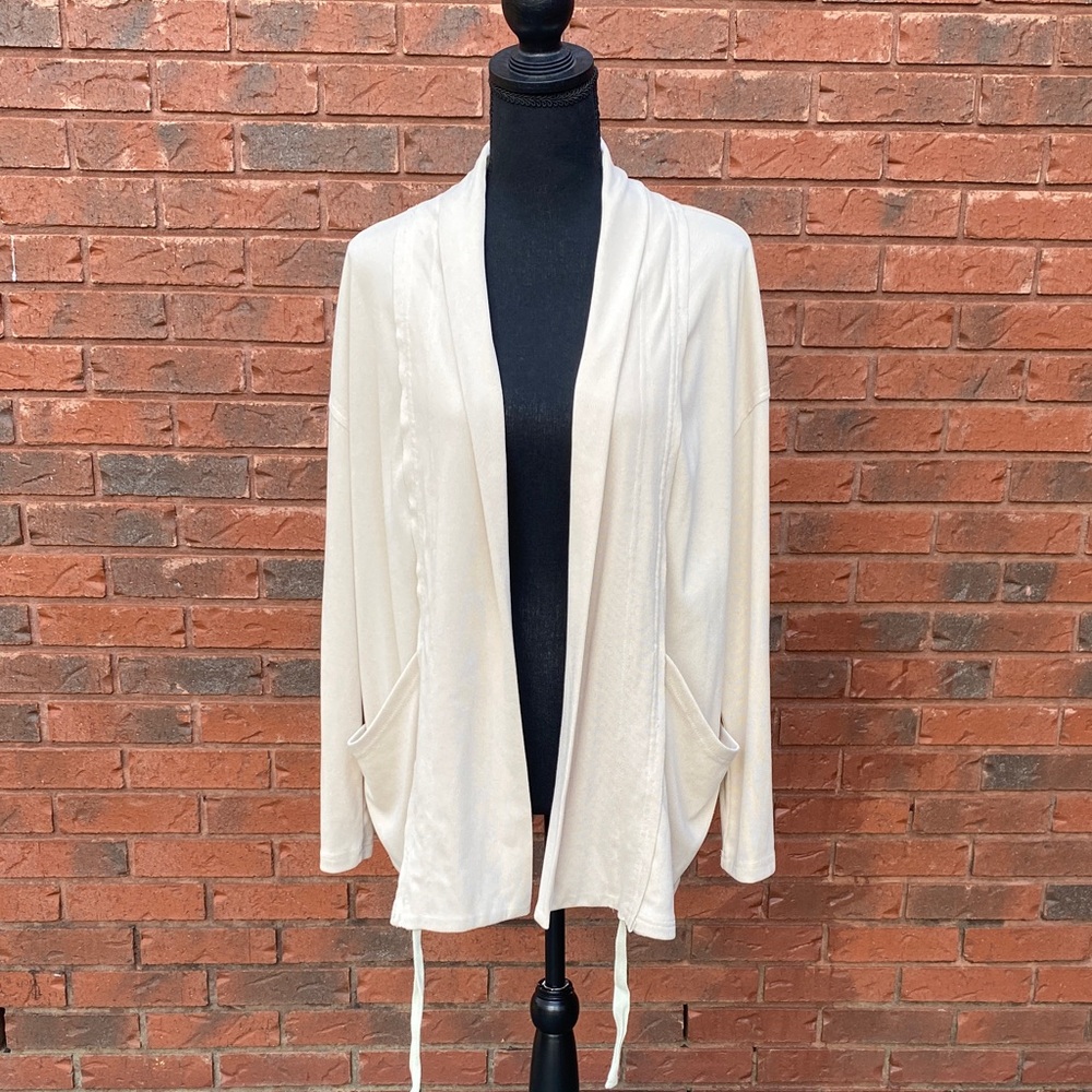 Heyson Cream Open Front Cardigan S